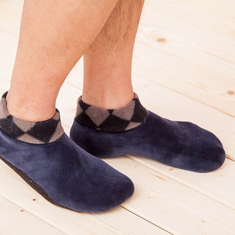 Men Thicken Winter Warm Boat Socks Non Slip Elastic Indoor Floor Socks Slipper ► Photo 1/6