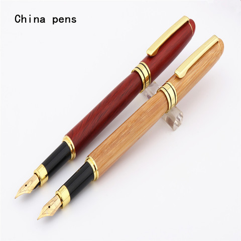 Luxury quality Red Wooden stationery students Business office Medium Nib Fountain Pen  New ► Photo 1/6