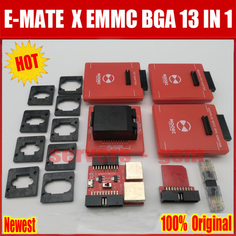Newes E mate box E-mate X EMMC BGA 13 IN 1 Support BGA100/136/168/153/169/162/186/221/529/254 for Easy jtag plus UFI box Riff ► Photo 1/6