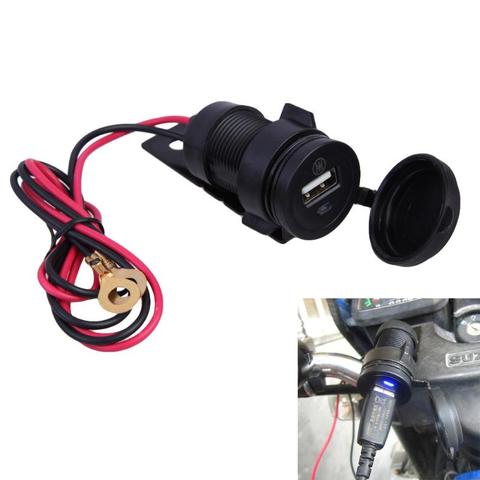 Waterproof Motorcycle 12V USB Charger DC 5V/1A Charging Power Adapter with Cable Wire Moto Accessories ► Photo 1/6