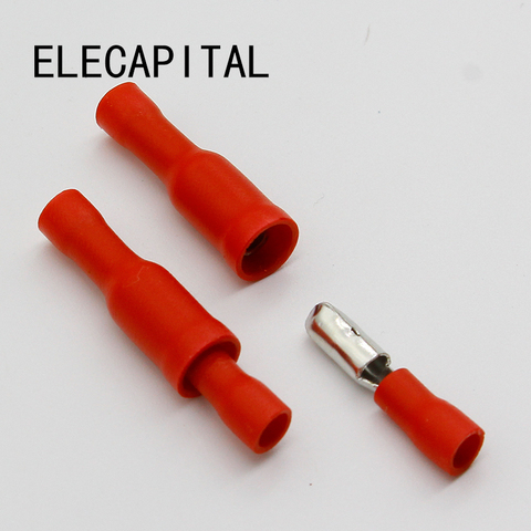 Hot 50 X Red Male Female Bullet Connector Crimp Terminals Wiring ► Photo 1/6