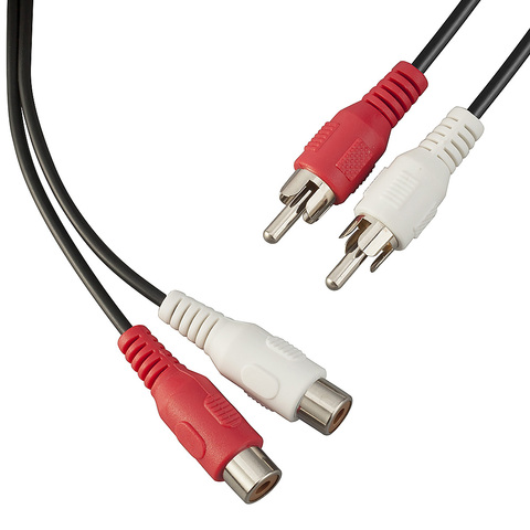 GREATLINK AV extension cable RCA Stereo Audio Extension Cable 2RCA Male to 2RCA Female Audio Extension Cable Red/White Connector ► Photo 1/4