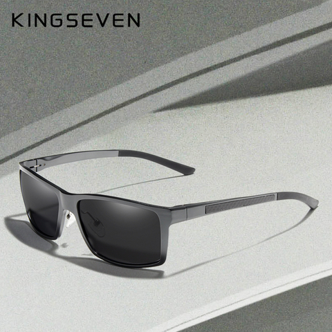 KINGSEVEN New Design Aluminum Magnesium Sunglasses Men Polarized Square Driving Sun Glasses Male Eyewear Accessories For Men ► Photo 1/6