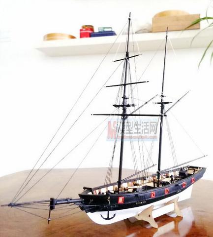 LOVE MODEL Free shipping 1:100 Scale Wooden Sailboat Halcon1840 Model Ship + life boat + Brass updates kits ► Photo 1/6