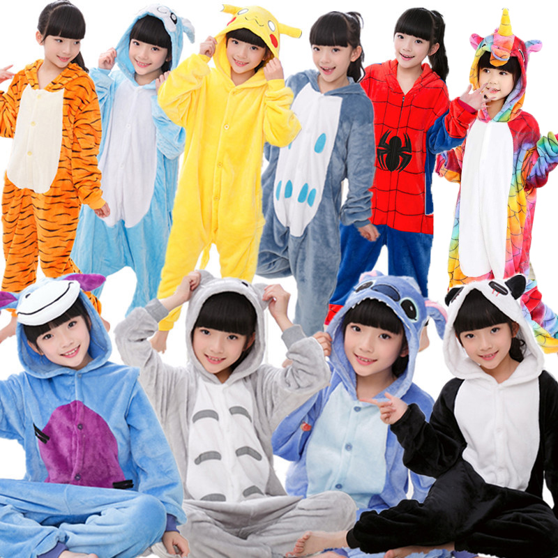 Kids Kigurumi Children pajamas Winter Flannel Animal pajamas one piece  Rabbit Totoro Stitch Panda Cosplay baby Boy girl pyjamas - Price history &  Review | AliExpress Seller - TRAF Store 