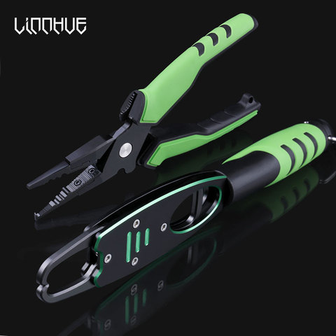 LINNHUE Aluminum Alloy Fishing Pliers Grip Set Split Ring Cutters Line Hook Recover Fishing Tackle High Quality Fishing Tool ► Photo 1/6