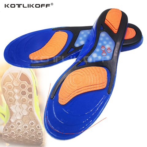 Sports Shoe Accessories For Shoes Sport Running Silicone Gel Insoles Plantar Fasciitis Heel Massaging Shock Absorption Foot Pad ► Photo 1/6