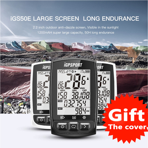 iGS50E 40 hours long battery life gps sport bike gps bicycle gps bike computer workable with speed cadence,heart rate ► Photo 1/6