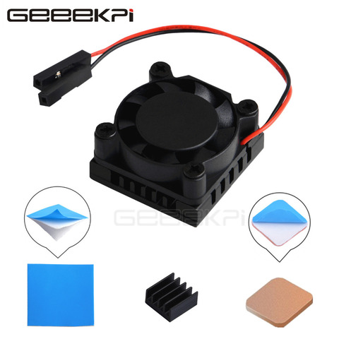 GeeekPi Original Square Cooling Fan with Heatsink Kit 1/2 Dual Fan Cooler Heat Sink For Raspberry Pi 3B Plus (3B+) / 3 B / 2B/B+ ► Photo 1/1