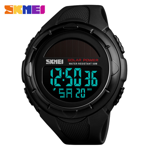 SKMEI Luxury Brand Men's Sports Watches Solar Power Digital Male Watch Waterproof Electronic Wrist Watch Men Relogio Masculino ► Photo 1/6