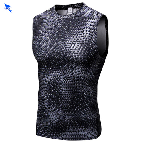 2022 New Mens Compression Tank Tops Men Breathable Quick Dry Fitness Gym Vest Running Bodybuilding Flexibility Sleeveless Shirts ► Photo 1/5