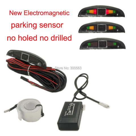 new  Electromagnetic parking sensor,with 3 colors LED display and buzzer alarm,no holed no drilled freeshipping ► Photo 1/5