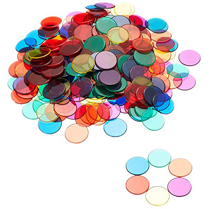 Transparent Color Counting Chips Plastic Chips Kids Early Educational Supply Z 