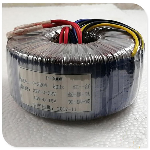 Double 32V dual 15V 300W toroidal transformer ring cattle HIFI audio dedicated pure copper wire manufacturing ► Photo 1/2