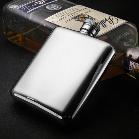 quality hip flask 6oz stainless steel 304 pocket 170ml metal wine bottle portable  whiskey flask ► Photo 1/6