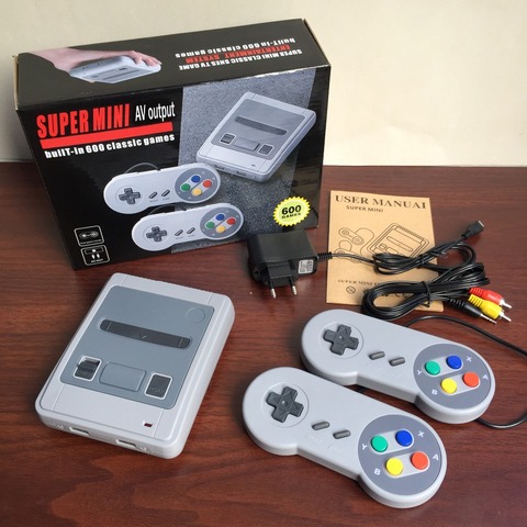 2022 Retro Classic Handheld Family Mini TV Video Game Console player 8bit games Support AV Out Built-In 600 Games For SNES ► Photo 1/6