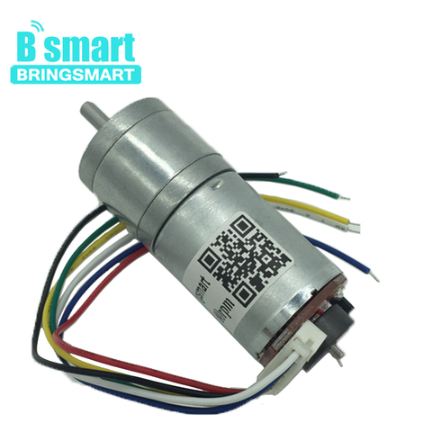 Bringsmart Micro Encoder Motor 12V 18-1930RPM Reversed Speed Control Torque 0.5-8KG.CM Metal Gears For Robot Car Toys JGA25-371 ► Photo 1/6