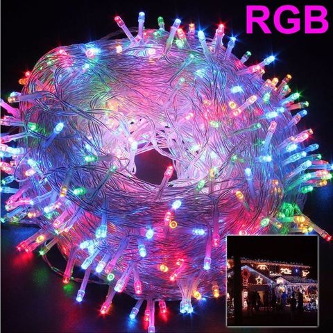 Christmas Lights 10M 20M 30M 50M 100M Led String 8 Function Christmas Lights 8 Colors For Wedding Party Holiday Lights ► Photo 1/6