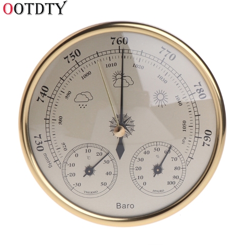 OOTDTY Wall Mounted Household Barometer Thermometer Hygrometer Weather Station Hanging ► Photo 1/6