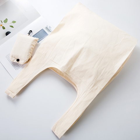 ECO Tote Bags Folding Package Handbags Canvas bags Reusable Cotton Single Shoulder Bag Shopping Check Female Fold Shopping Bag ► Photo 1/6