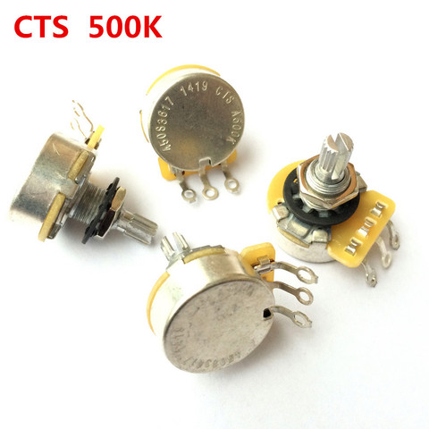 1Pcs CTS A500K L500K Guitar series 500K Metal Knurled Shaft Audio Potentiometers For Electric Guitar Bass 450S Pot ► Photo 1/4