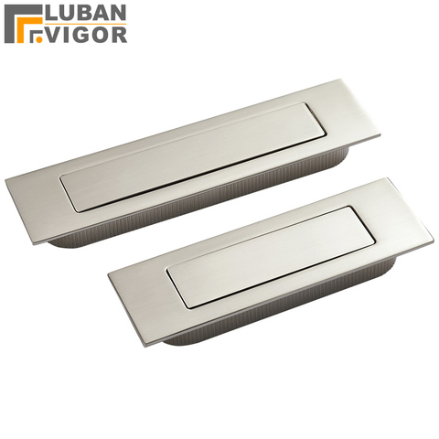 Brushed stainless steel Invisible,hidden Spring drawer /Sliding door handle Automatic closing dustproof,Hardware ► Photo 1/5