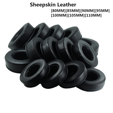 Sheepskin Leather 70 80MM 85MM 90MM 95-110MM Replacement Memory Foam Earpads for Headphones Ear Pads Cushions High Quality 11.7 ► Photo 1/6
