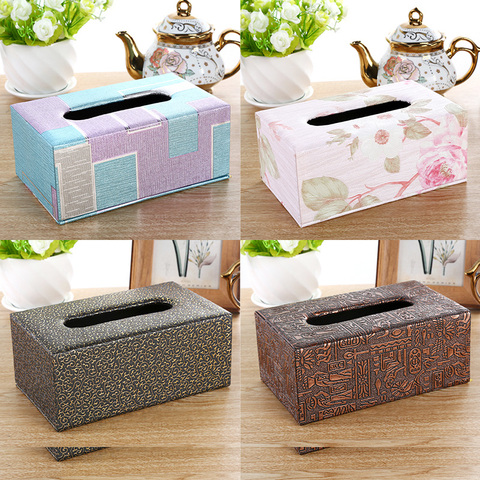 European tissue box creative living room tea hotel restaurant paper pickup box Continental Cortical napkin tissue box ► Photo 1/6
