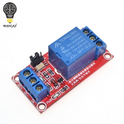 One 1 Channel 12V Relay Module Board Shield with Optocoupler Support High and Low Level Trigger for Arduino WAVGAT ► Photo 1/6