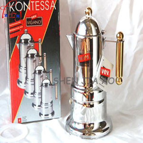 1PCS Home / Commercial Italian Moka Pot Stainless Steel 4 cup Mocha coffee machine Italian espresso coffee maker ► Photo 1/6
