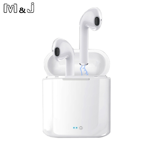 M&J TWS Bluetooth Earphones i7s Mini True Wireless Earbud Headset For apple headphones iPhone Android Charging Box Samsung ► Photo 1/6