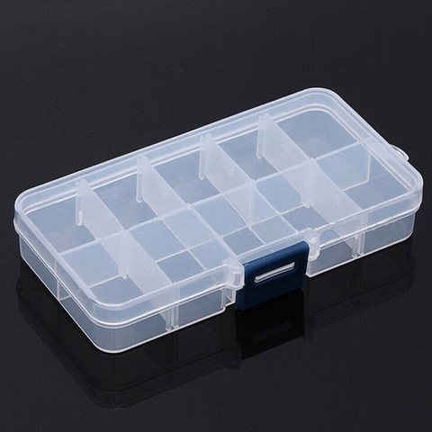 10 15 lattices PE storage box Plastic for button switch fuse Components Fishing bait ► Photo 1/6