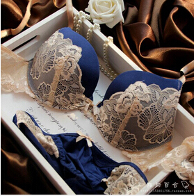 Underclothes Brand Underwear Women Bras B C cup Lingerie set With Brief Sexy Lingerie Lace Embroidery Bra Sets Bowknot Bras ► Photo 1/4