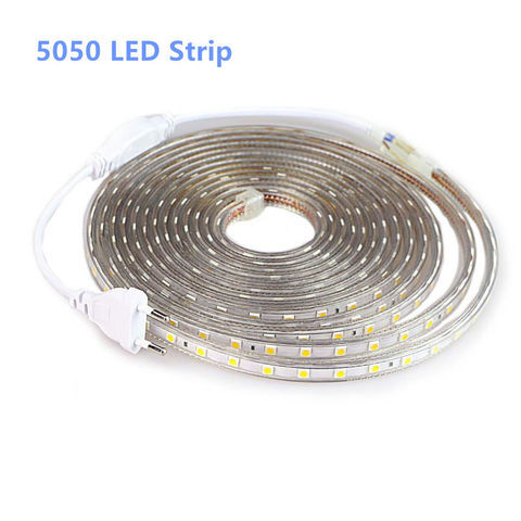 SMD 5050 AC 220V LED Strip Outdoor Waterproof 220V 5050 220 V LED Strip  220V SMD 5050 LED Strip Light 1M 2M 5M 10M 20M 25M 220V - Price history &  Review