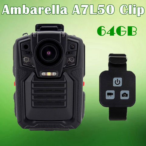 Boblov HD66-02 Police Camera 64GB Remote Control Ambarella A7 Security Guard 1296P Night Vision Body Camera For Law Enforcement ► Photo 1/6