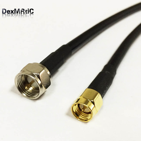 SMA male switch  F type male plug RF pigtail cable adapter RG58 50CM/100CM wholesale NEW ► Photo 1/4