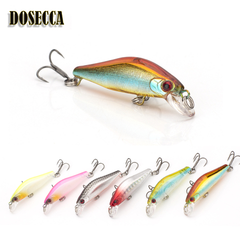 2022 new wobblers 6 Colors 5.3cm 3g Hard Bait Minnow Crank Fishing lures Floating water Freshwater Bass Wobblers ► Photo 1/6