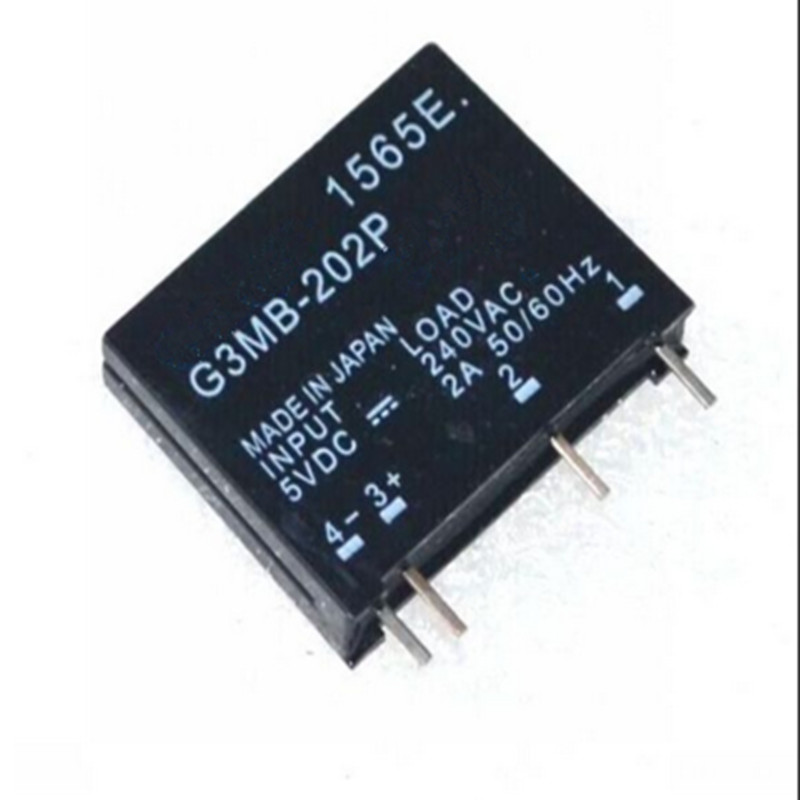 10PCS G3MB-202P DC-AC PCB SSR In 5V DC Out 240V AC 2A Solid State Relay Module 
