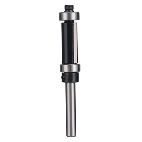 1pc Black Flush Trim Pattern Router Bit 1/4'' Shank Carbide Top & Bottom Bearing Wood Working Tools ► Photo 1/1