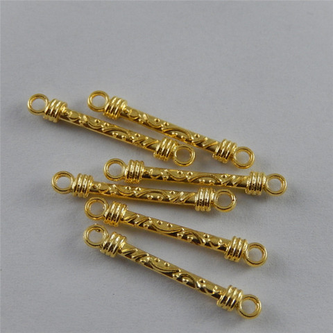 GraceAngie 10pcs Gold Tone Alloy Bar Connectors Pendants Jewelry Necklace Accessories  38126 ► Photo 1/6