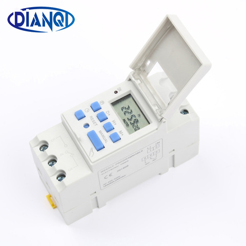 Electronic Weekly 7 Days Programmable Digital TIMER SWITCH Relay Control 220V 230V 6A 10A 16A  Din Rail tp8a16 No lock ► Photo 1/6