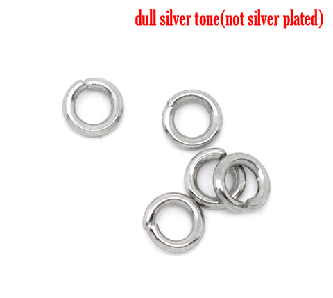DoreenBeads 500 Stainless Steel Open Jump Rings 4mm Dia. Findings (B10268) ► Photo 1/1