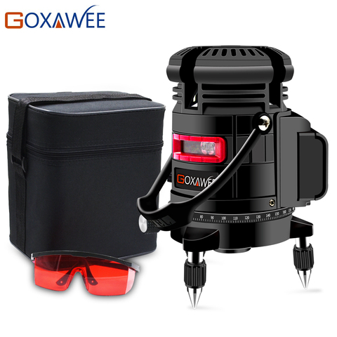GOXAWEE 360 Degrees Rotary 5 Line 6 Points Laser Level Vertical & Horizontal 3D Automatic Self Leveling With Outdoor Mode ► Photo 1/6