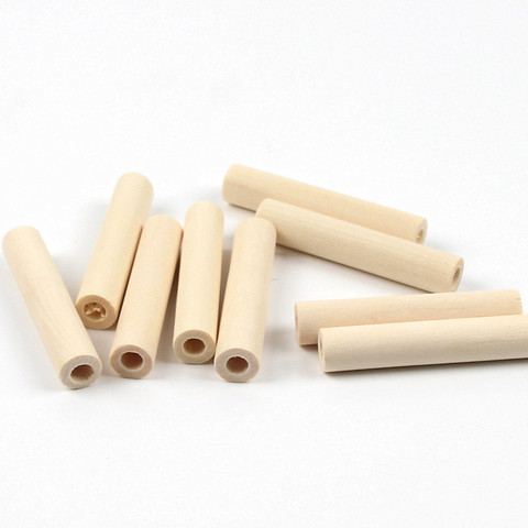 DIY 4-35mm Natural Wood Beads Spacer Wooden Beads Eco-Friendly