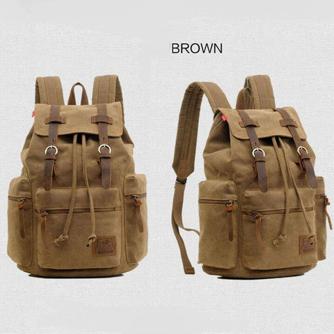 New arrive fashion Casual Canvas Men Backpack Retro Vintage Male Students School Bags Man backpack ► Photo 1/6