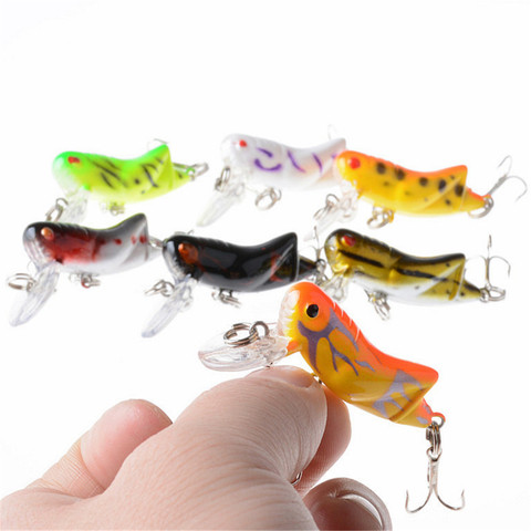 1Pcs 4.1g/4.5cm Flying Jig Wobbler Fishing Lure Grasshopper Chub Beetle Dry Flies Realistic Insect Bait For Pike Bass Trout Lure ► Photo 1/6