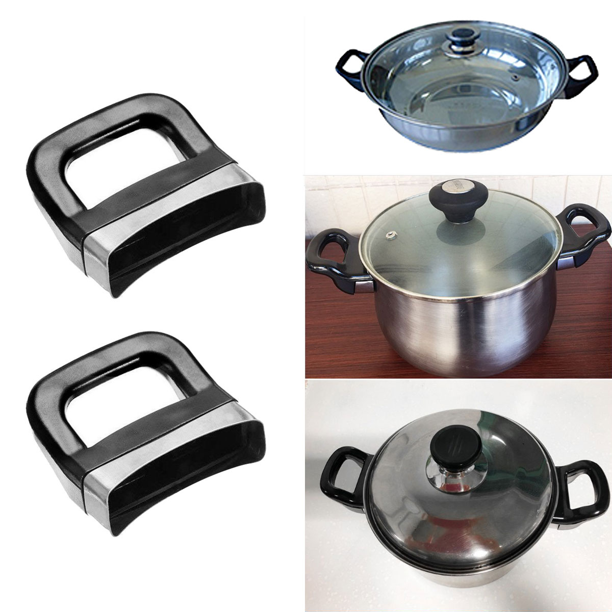 2Pcs Cooking Pot Handles for Pans Pressure Cooker Steamer Bakelite Pot Ear  Replacement Potty Side Handle Kitchen Accessories - Price history & Review, AliExpress Seller - iEFiEL HomeFree Store
