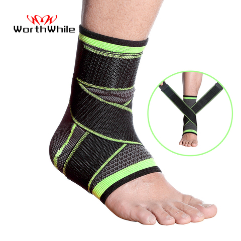WorthWhile 1 PC Sports Ankle Brace Compression Strap Sleeves Support 3D Weave Elastic Bandage Foot Protective Gear Gym Fitness ► Photo 1/6