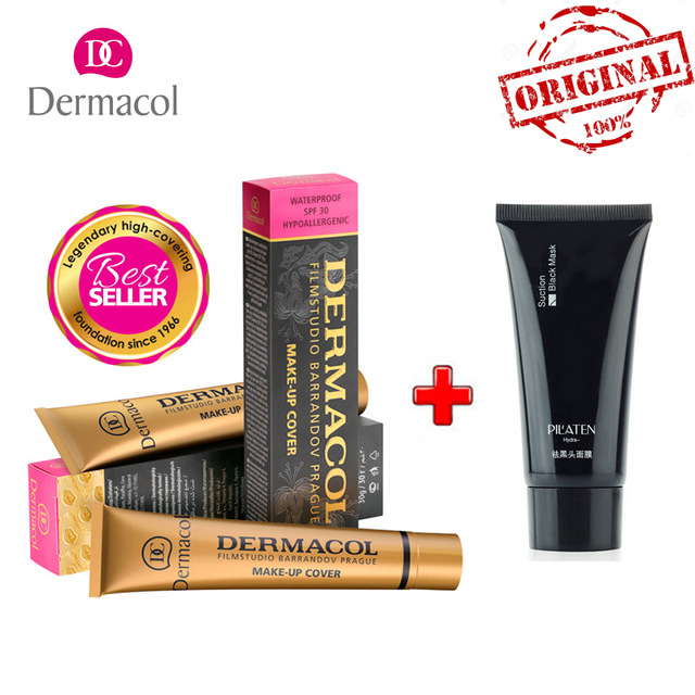 Original DERMACOL Base Foundation Cream Concealer Makeup Cover 30g Acne  Tattoo Dark circle Cover +Black Mask Deep Cleansing - Price history &  Review | AliExpress Seller - RAEL Store 
