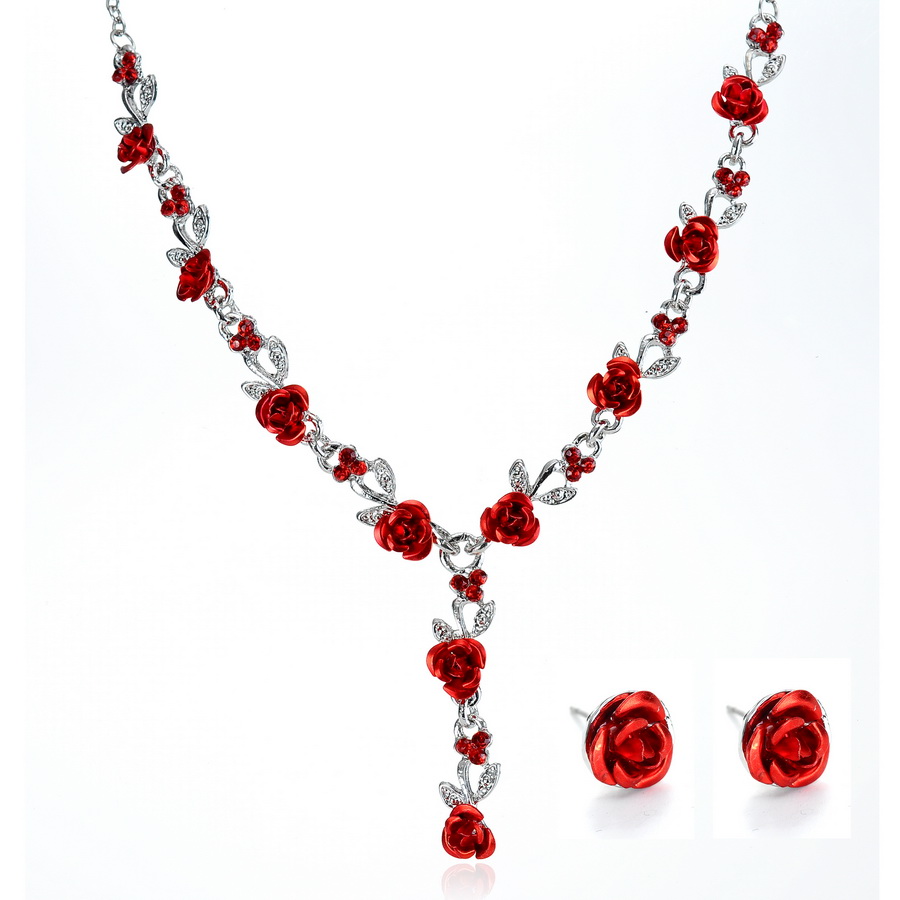 Rose Flower Jewelry Sets